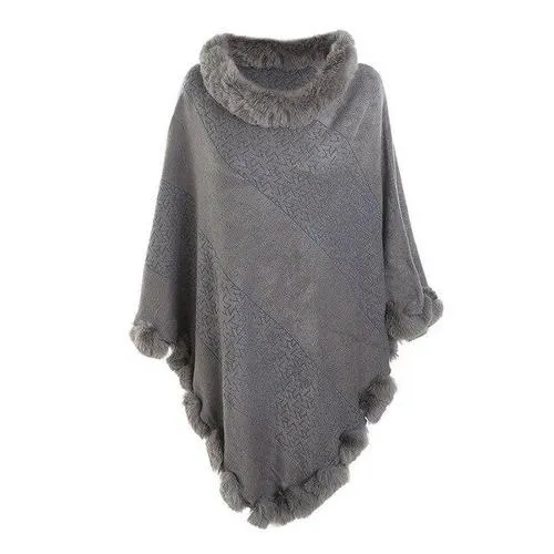 Poncho Plaid-Cachemire Femme
