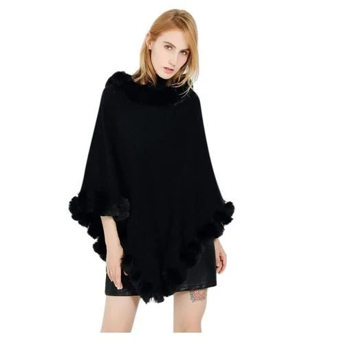 Poncho Plaid-Cachemire Femme