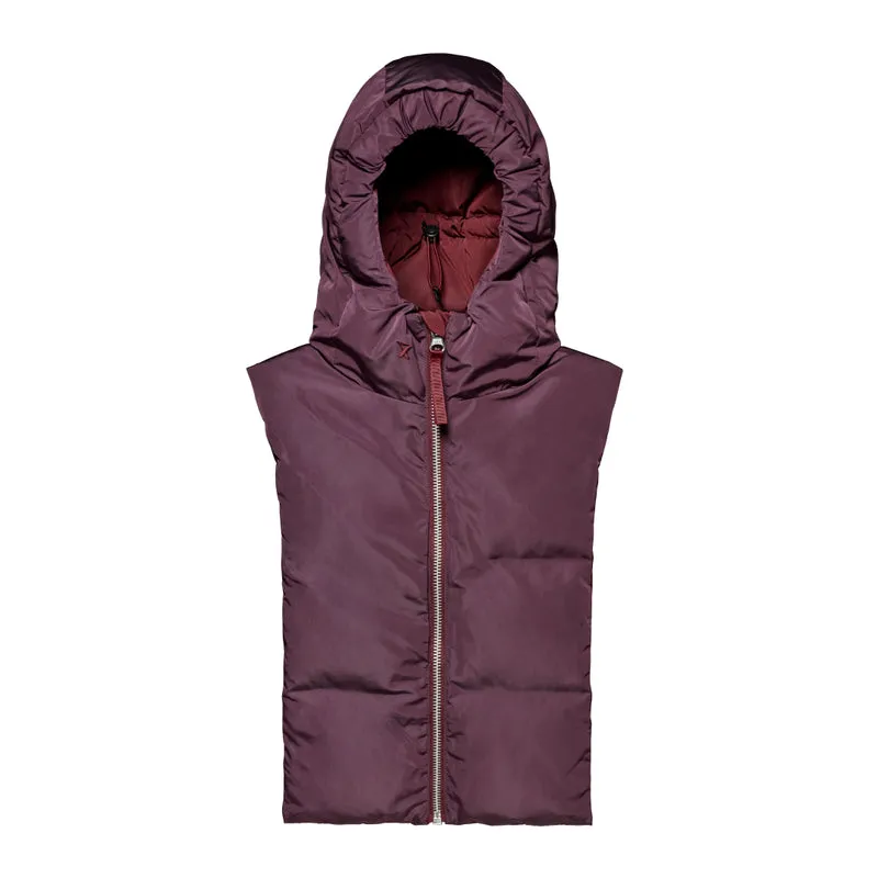 Duo capuche Fudoon + moufles grenat et prune