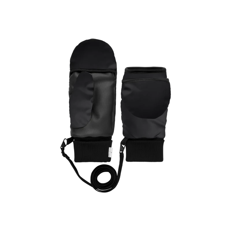 Duo capuche Fudoon + moufles noir et camel
