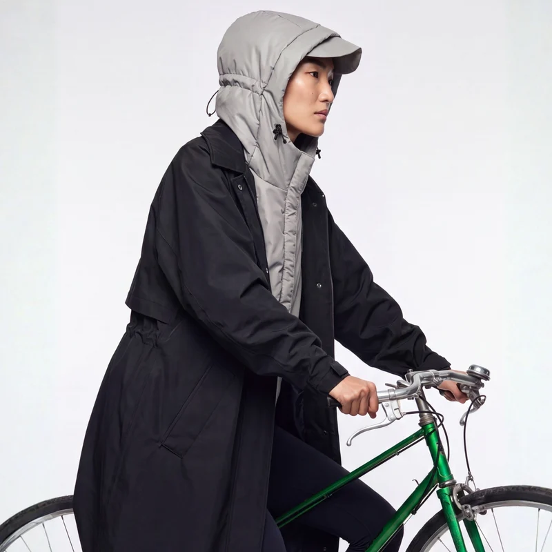 Capuche Fudoon grise imperméable spéciale vélo