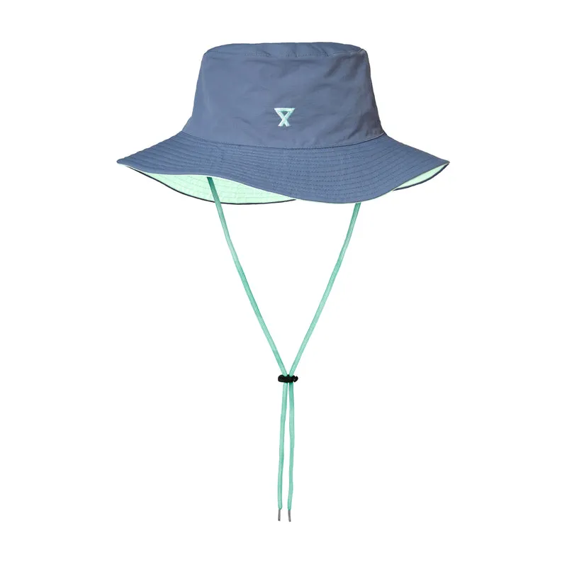 Bob orage bleu-gris réversible aqua