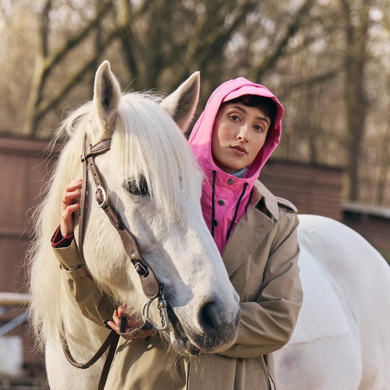 Capuche de pluie Fudini rose