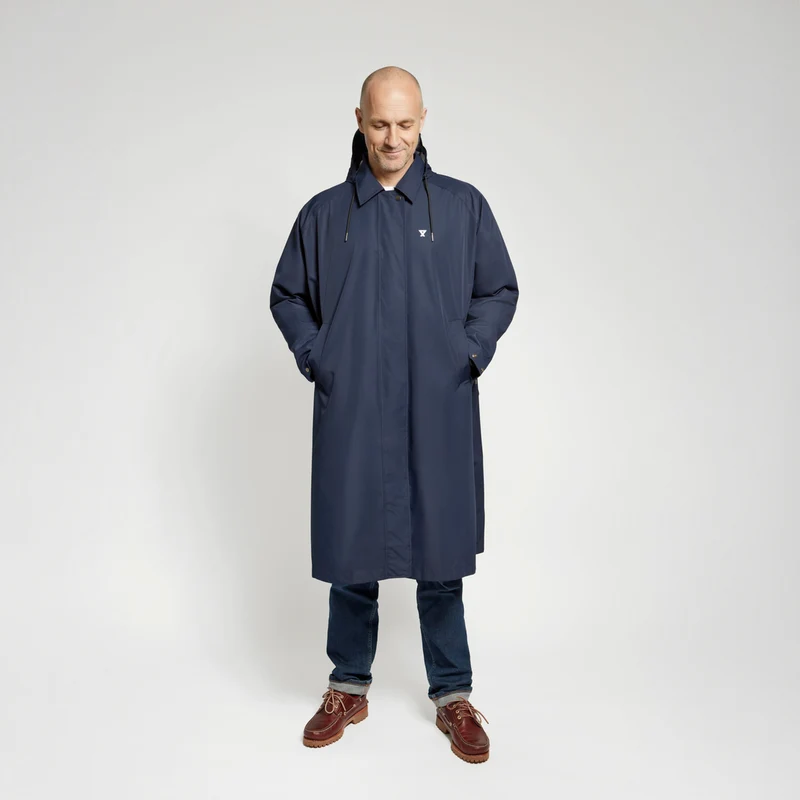 Trench-coat imperméable bleu marine