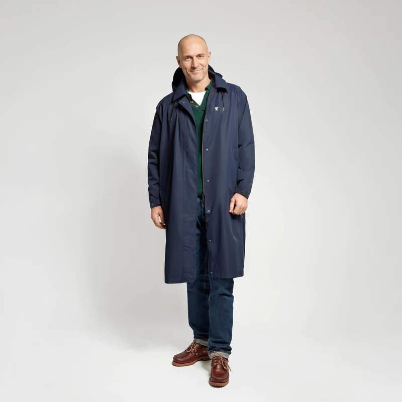 Trench-coat imperméable bleu marine