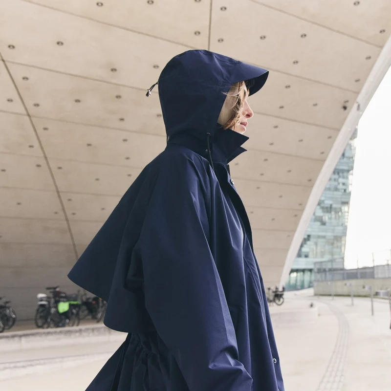 Trench-coat imperméable bleu marine