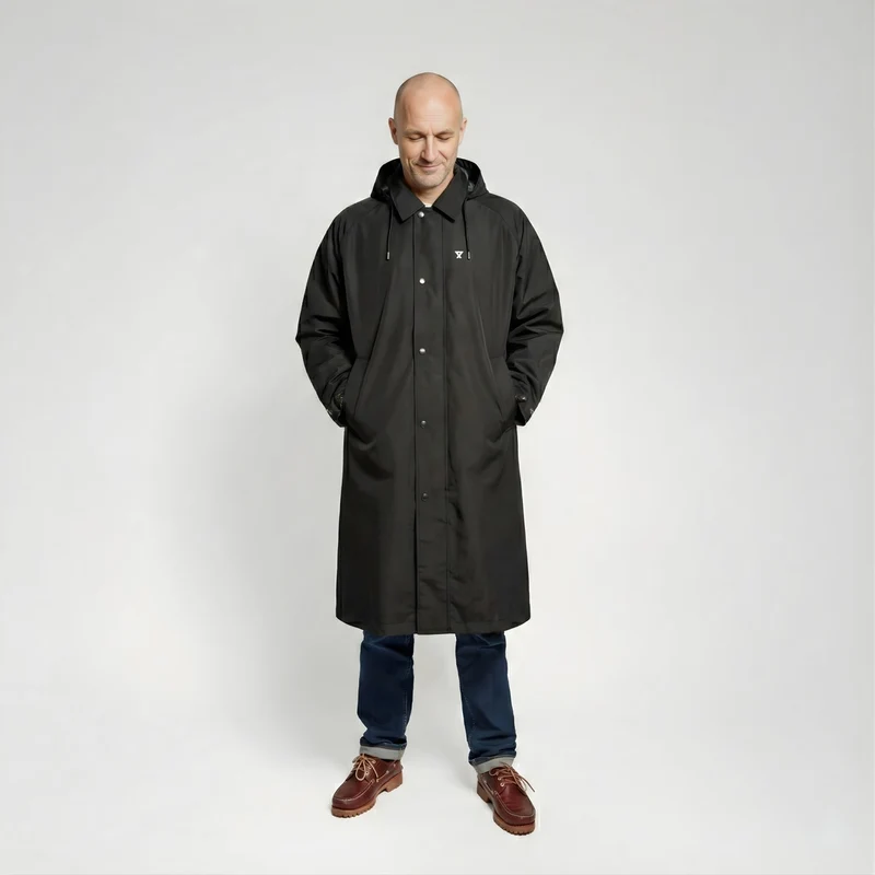 Trench-coat imperméable noir