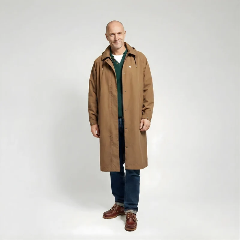 Trench-coat imperméable moka