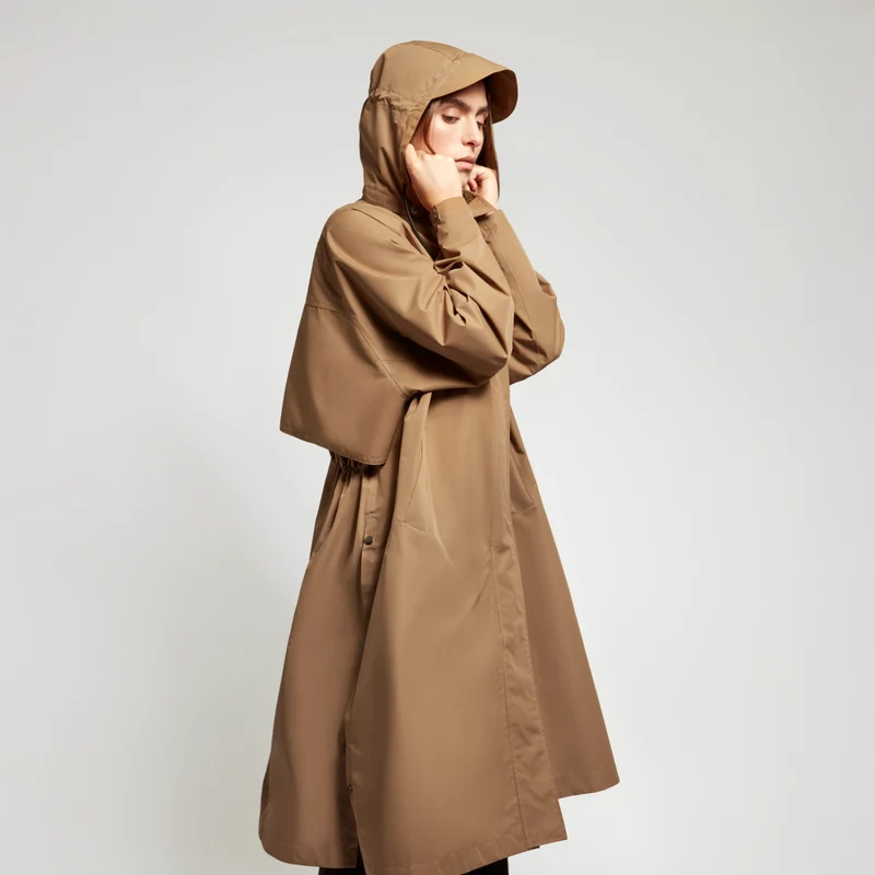 Trench-coat imperméable moka