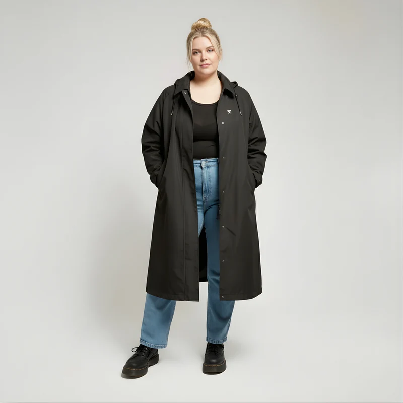 Trench-coat imperméable noir