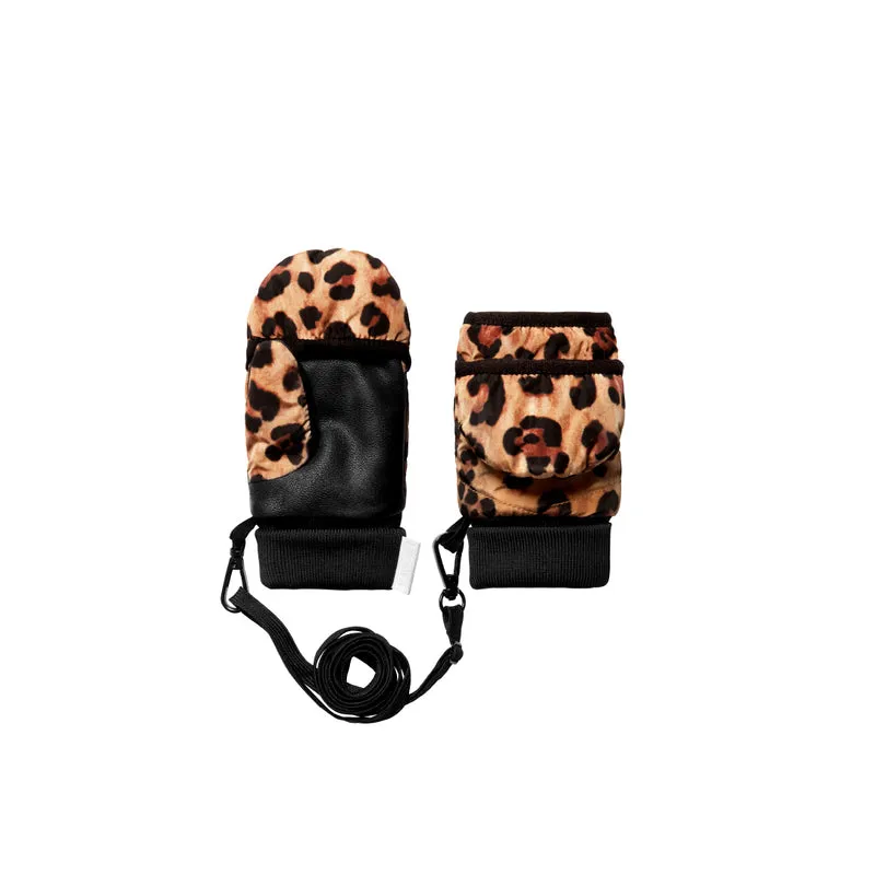 Duo enfant capuche Fudoon + moufles léopard