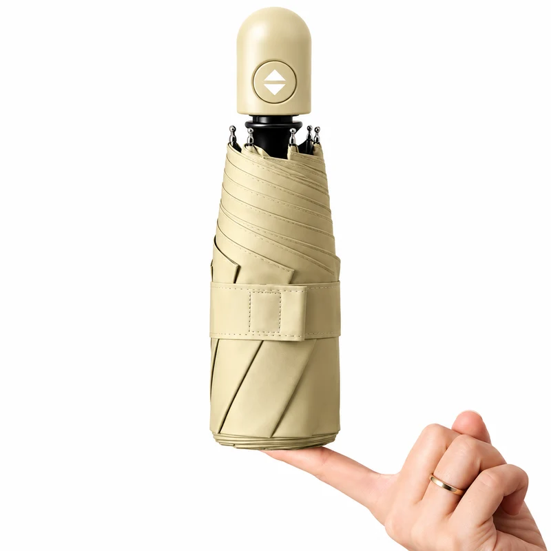 UPF 50+ Auto Travel Umbrella | Sun & Rain Protection | 95cm Canopy | Colour Match Handle