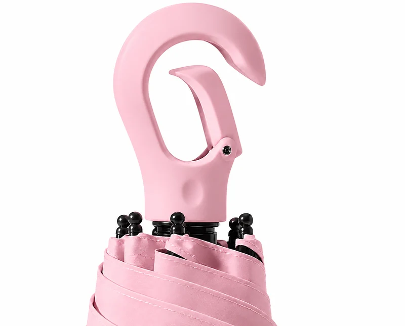 New UPF 50+ Compact Travel Umbrella - Carabiner Hook | Sun & Rain Protection | 93cm Canopy | 225g