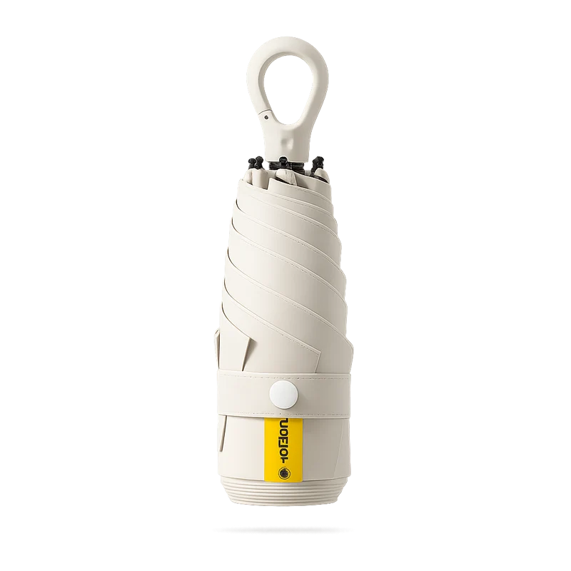 New UPF 50+ Compact Travel Umbrella - Carabiner Hook | Sun & Rain Protection | 93cm Canopy | 225g