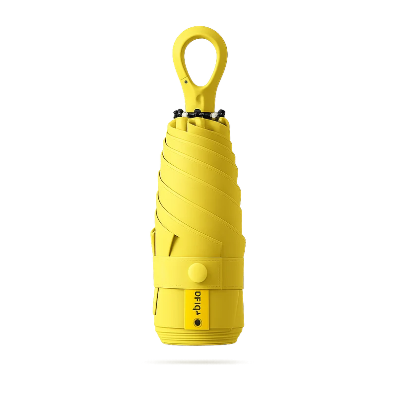 New UPF 50+ Compact Travel Umbrella - Carabiner Hook | Sun & Rain Protection | 93cm Canopy | 225g