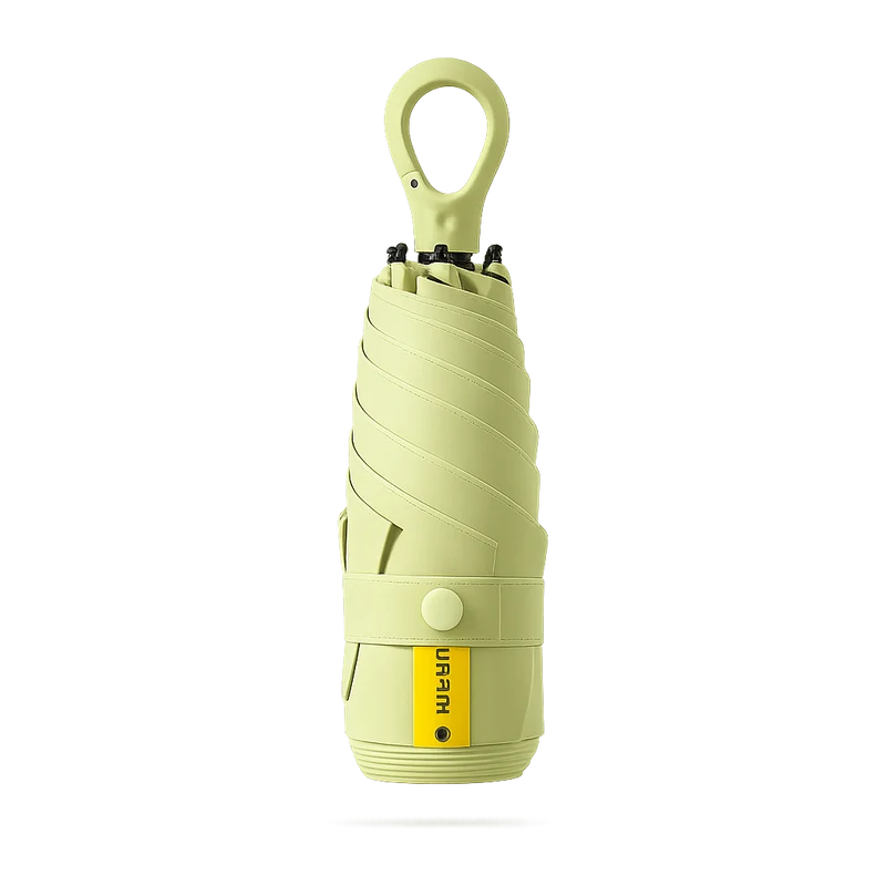 New UPF 50+ Compact Travel Umbrella - Carabiner Hook | Sun & Rain Protection | 93cm Canopy | 225g