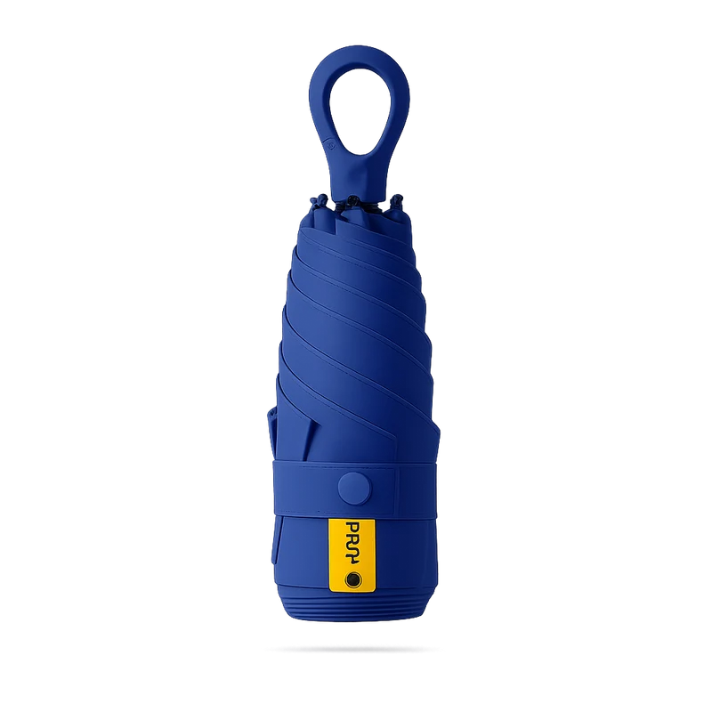 New UPF 50+ Compact Travel Umbrella - Carabiner Hook | Sun & Rain Protection | 93cm Canopy | 225g