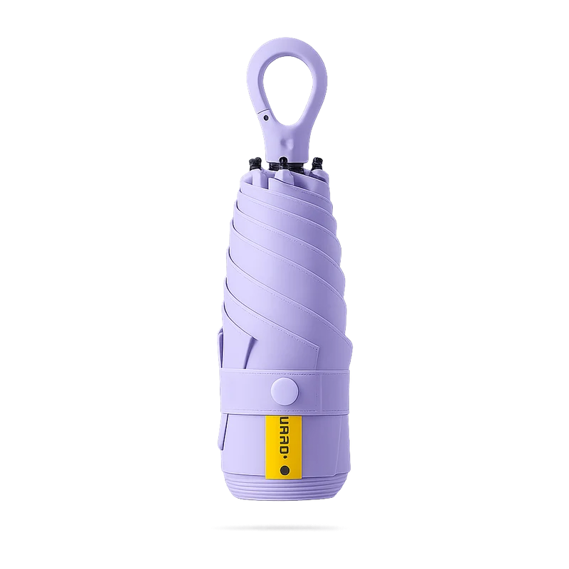 New UPF 50+ Compact Travel Umbrella - Carabiner Hook | Sun & Rain Protection | 93cm Canopy | 225g