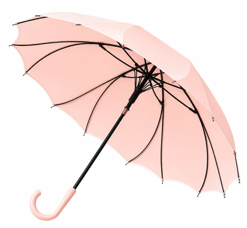 One Piece Canopy Auto Walking Umbrella | Fashion Colours | Fibreglass Frame | 105cm Canopy