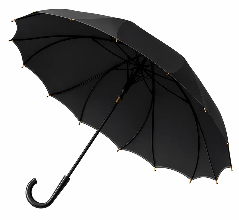 One Piece Canopy Auto Walking Umbrella | Fashion Colours | Fibreglass Frame | 105cm Canopy