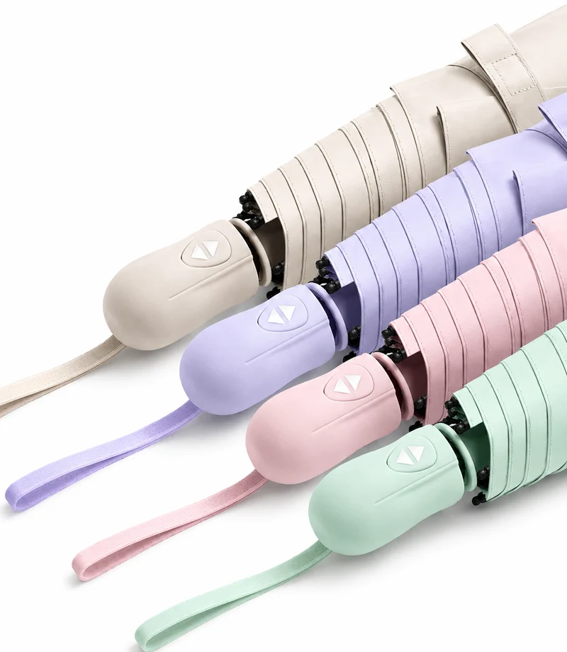 UPF 50+ Auto Supermini Travel Umbrella | Sun & Rain Protection | Easy Open | Only 220g