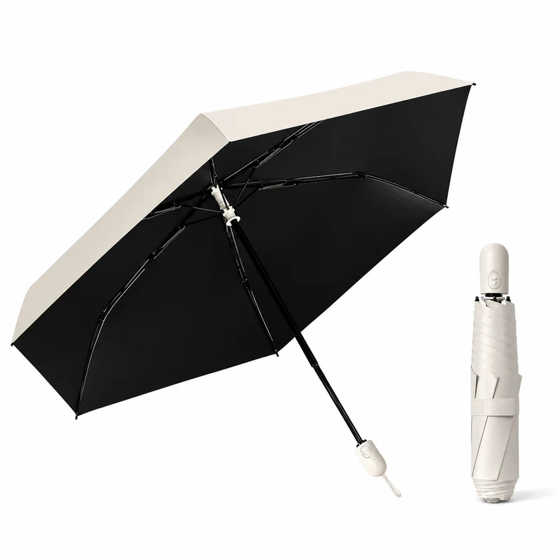 UPF 50+ Auto Supermini Travel Umbrella | Sun & Rain Protection | Easy Open | Only 220g