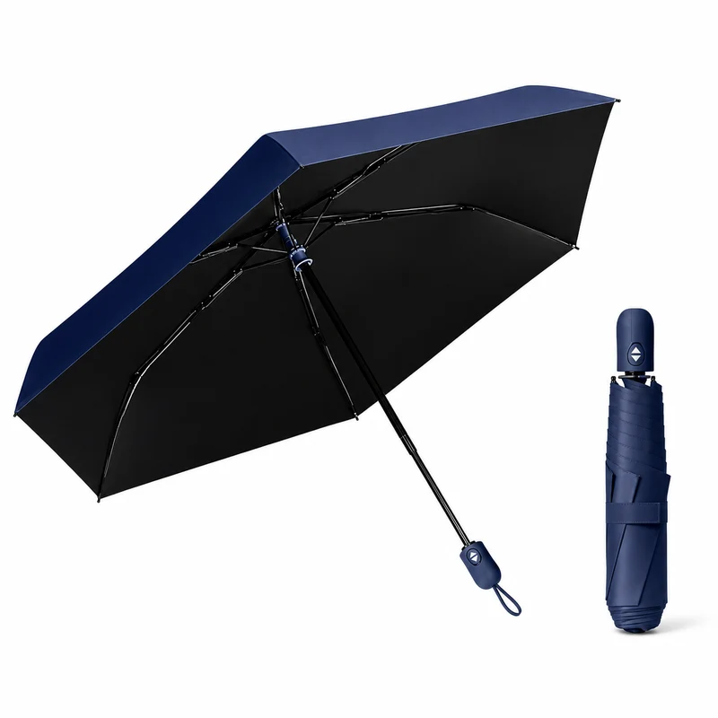 UPF 50+ Auto Supermini Travel Umbrella | Sun & Rain Protection | Easy Open | Only 220g