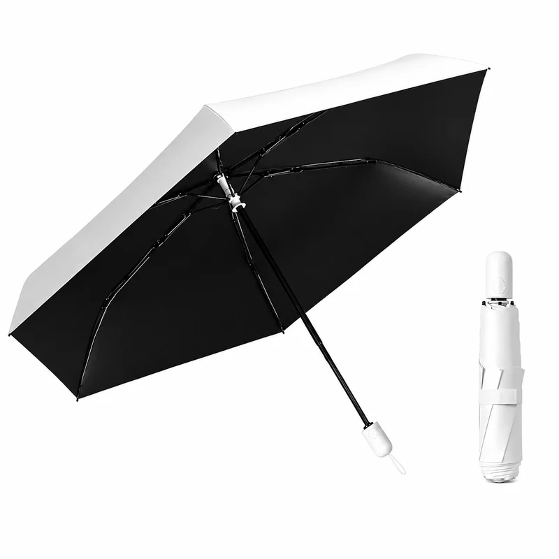 UPF 50+ Auto Supermini Travel Umbrella | Sun & Rain Protection | Easy Open | Only 220g