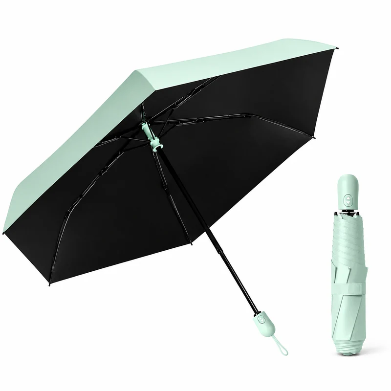 UPF 50+ Auto Supermini Travel Umbrella | Sun & Rain Protection | Easy Open | Only 220g