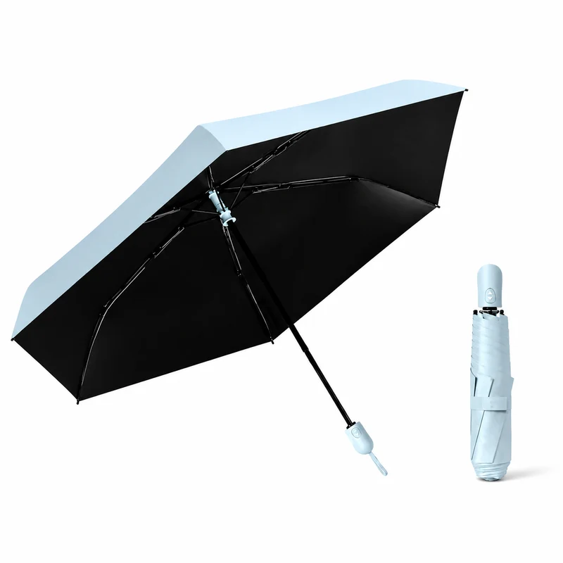 UPF 50+ Auto Supermini Travel Umbrella | Sun & Rain Protection | Easy Open | Only 220g