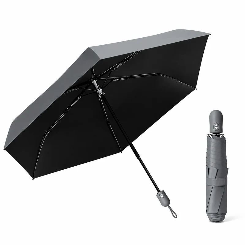 UPF 50+ Auto Supermini Travel Umbrella | Sun & Rain Protection | Easy Open | Only 220g