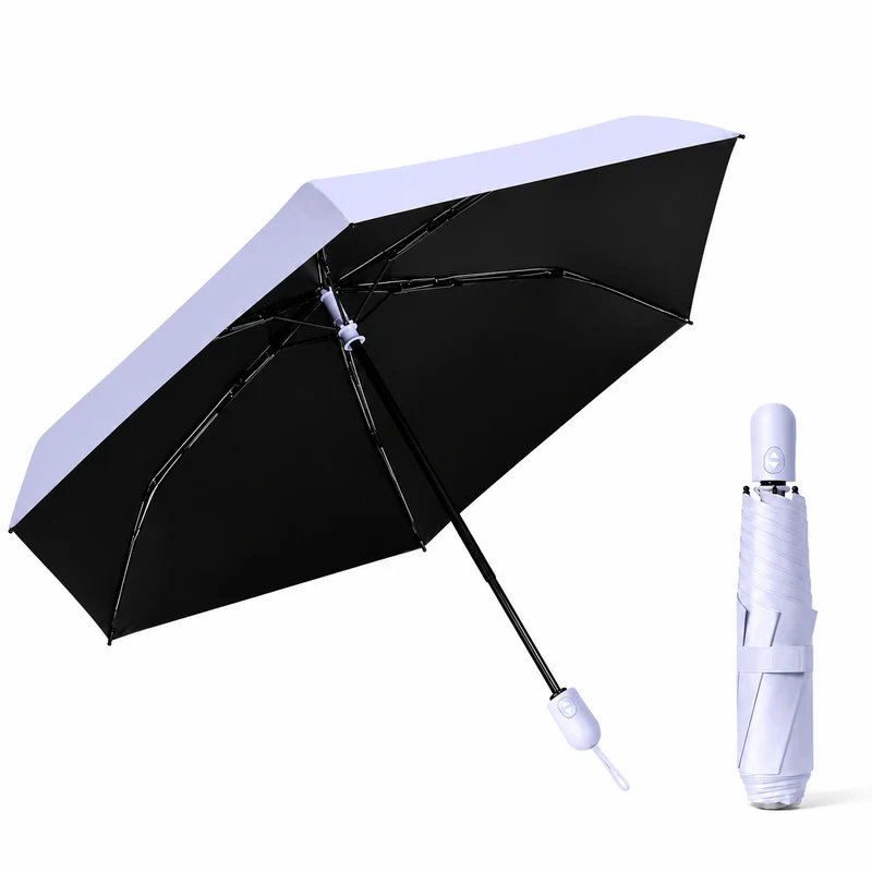 UPF 50+ Auto Supermini Travel Umbrella | Sun & Rain Protection | Easy Open | Only 220g