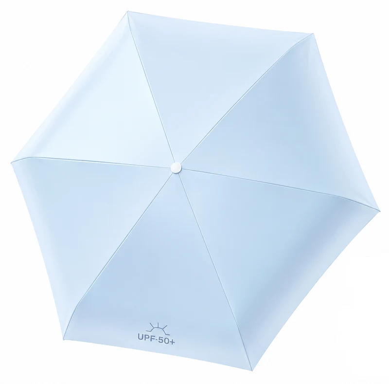 UW UPF 50+ Mini Compact Travel Umbrella - Two Tone | Pocket Size 17cm | Sun & Rain | 230g