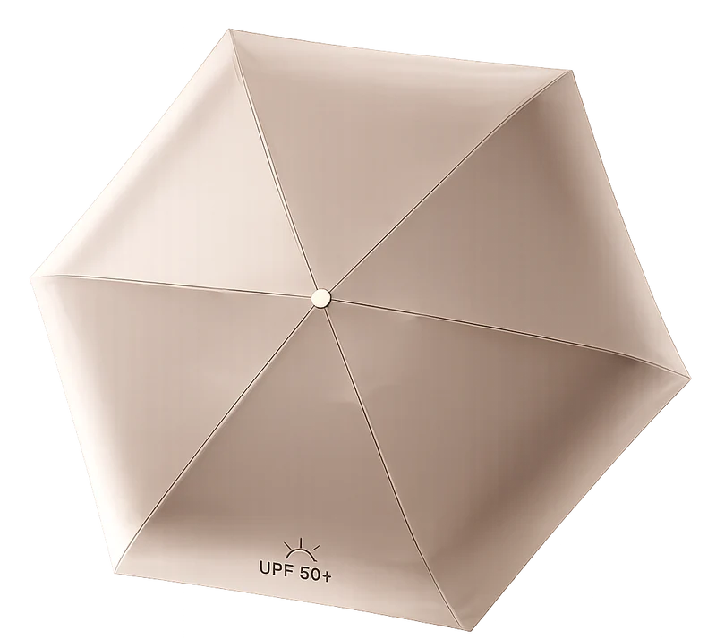 UW UPF 50+ Mini Compact Travel Umbrella - Two Tone | Pocket Size 17cm | Sun & Rain | 230g
