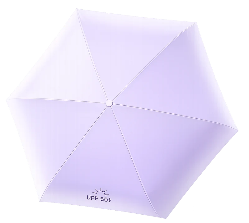UW UPF 50+ Mini Compact Travel Umbrella - Two Tone | Pocket Size 17cm | Sun & Rain | 230g