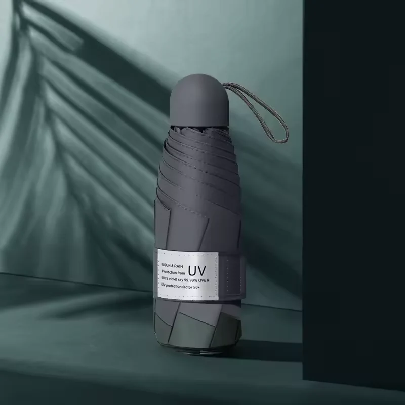 UW UPF 50+ Stylish Compact Travel Umbrella - Two Tone | Pocket Size 17cm | Sun & Rain | 230g