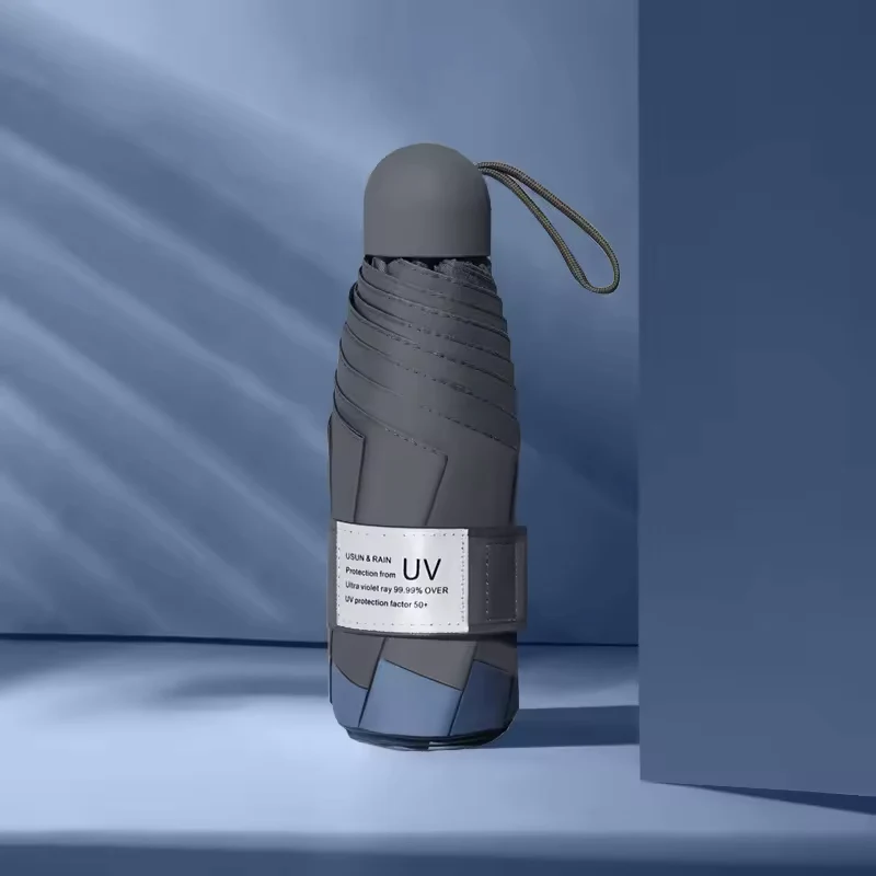UW UPF 50+ Stylish Compact Travel Umbrella - Two Tone | Pocket Size 17cm | Sun & Rain | 230g