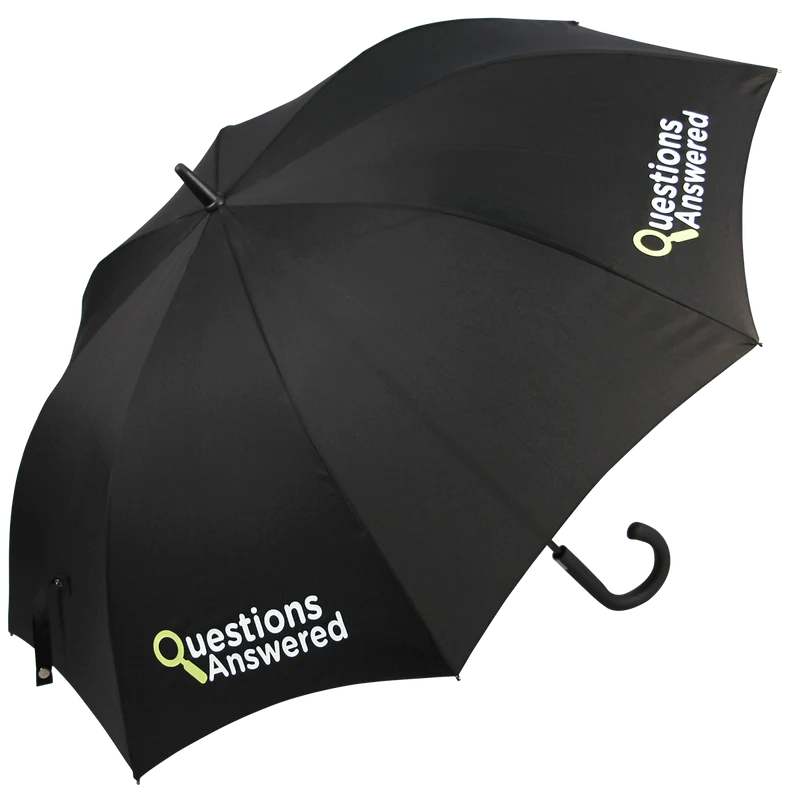 Metro Walking Umbrella | 32 fabric colours | Auto Open | MOQ 25 | 118cm Canopy | Custom Print