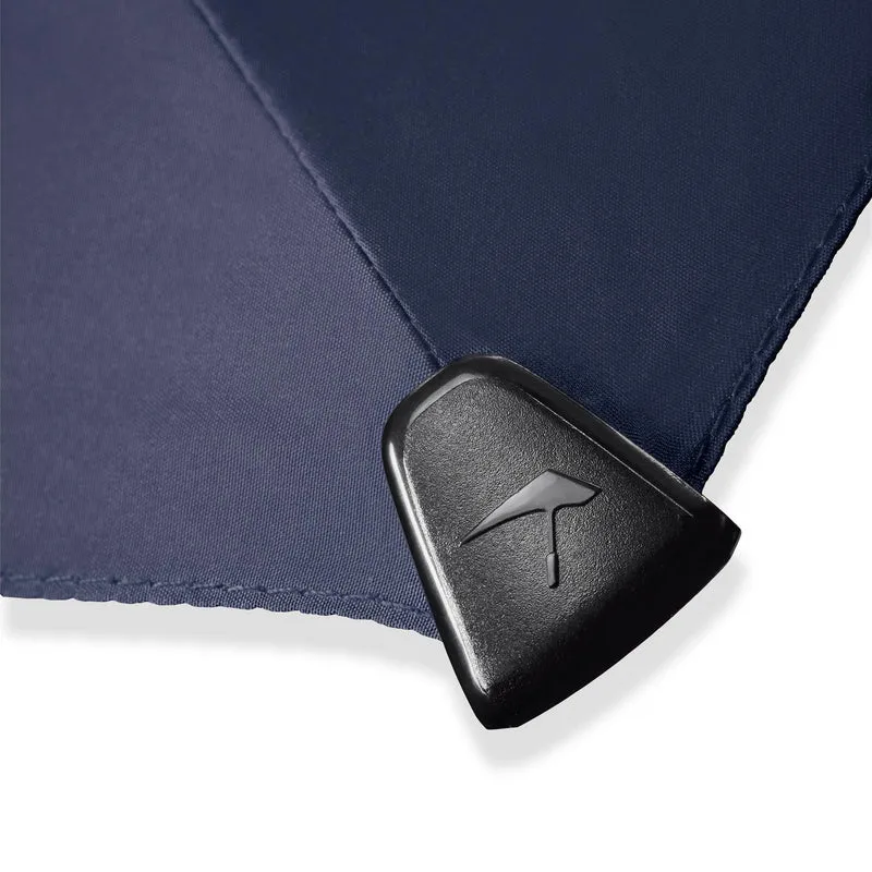 Senz Deluxe AOC Folding Storm Umbrella | Windproof to 100km/h | UPF 50+ | Leather Trim