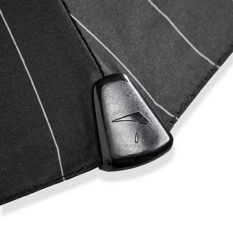 Senz Deluxe AOC Folding Storm Umbrella | Windproof to 100km/h | UPF 50+ | Leather Trim