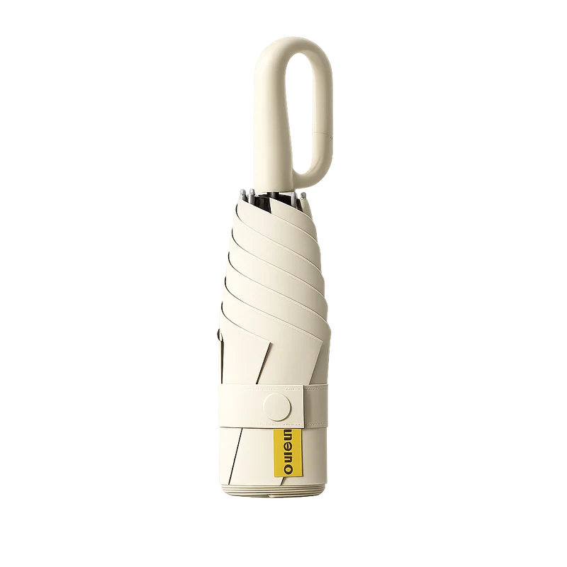 UPF 50+ Compact Travel Umbrella - Large Carabiner Hook | Sun & Rain Protection | 93cm Canopy | 217g