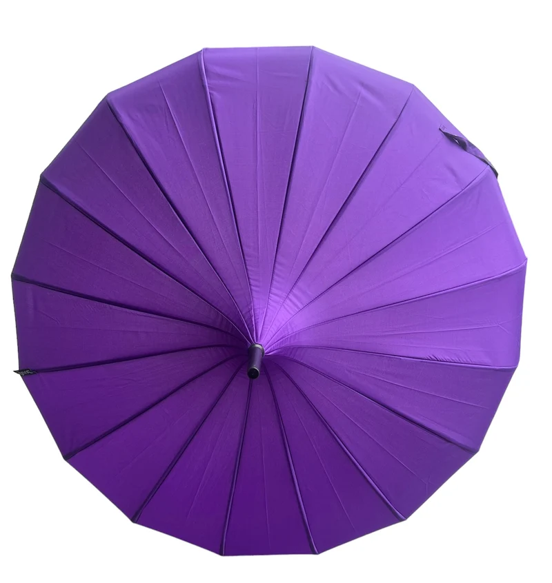 Ladies 'Olivia' Pagoda Walking Umbrella | 16 Ribs | Crook Handle | Vintage Style
