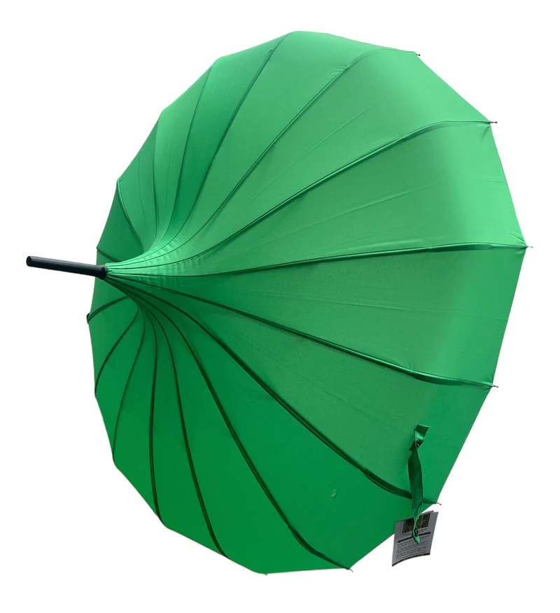 Ladies 'Olivia' Pagoda Walking Umbrella | 16 Ribs | Crook Handle | Vintage Style