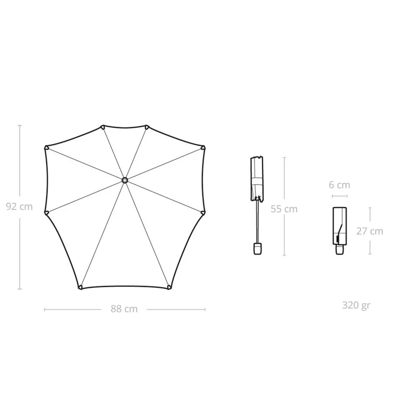 Senz Manual Folding Storm Umbrella | UPF 50+ UV Protection | Windproof to 80km/h