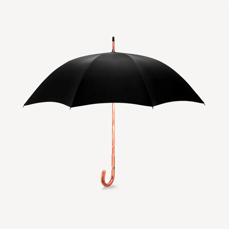 Parapluie en bois de tulipier - Soie noire