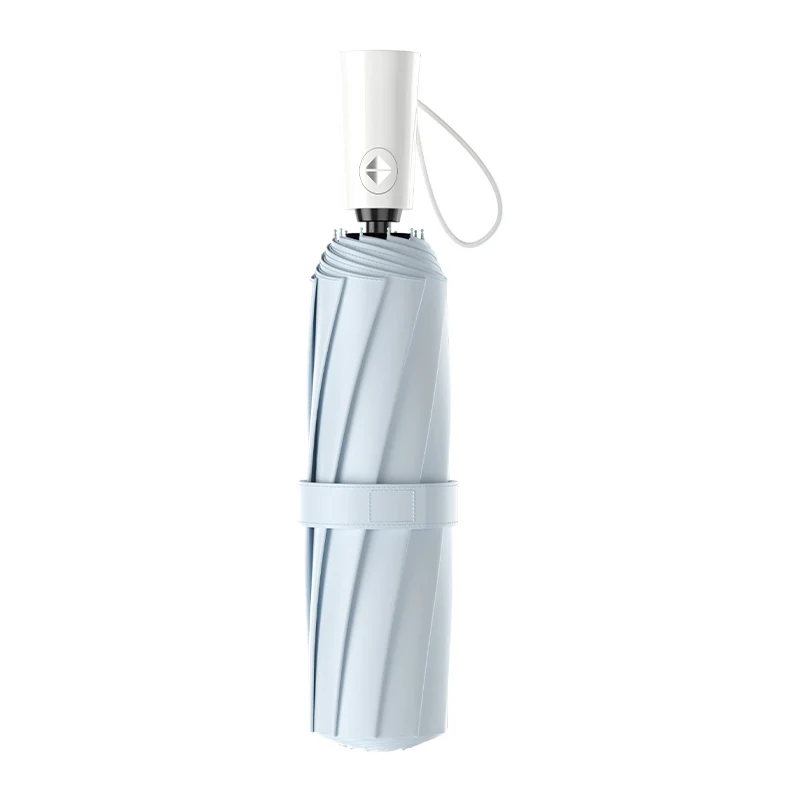 UW UPF 50+ Auto Supermini Travel Umbrella | Sun & Rain Protection | 95cm Canopy | Periwinkle