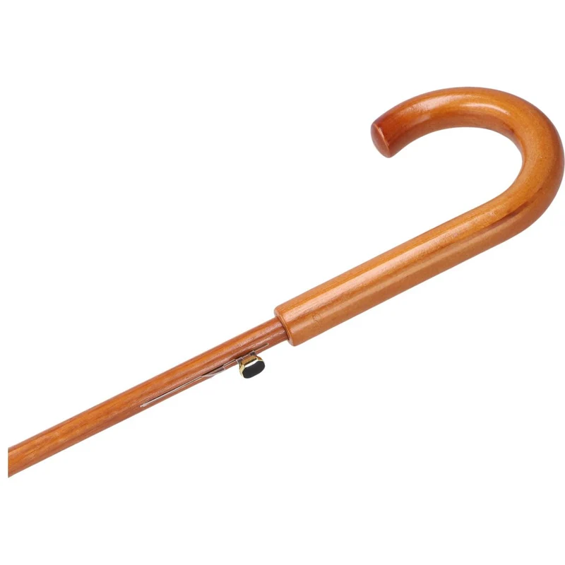 The Alrai Auto Walking Umbrella | Full Wood Handle & Shaft | 102cm Canopy