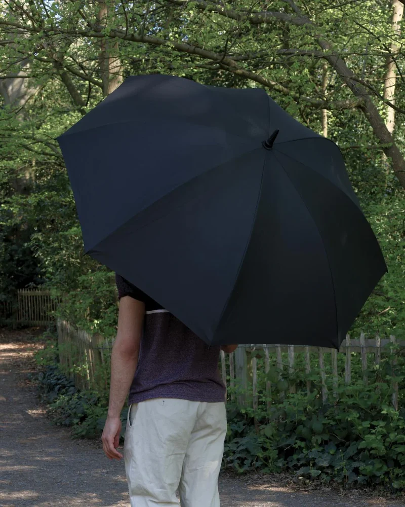 Fulton Caddie Golf Umbrella - Black | UPF 30+ Sun Protection | 132cm Canopy