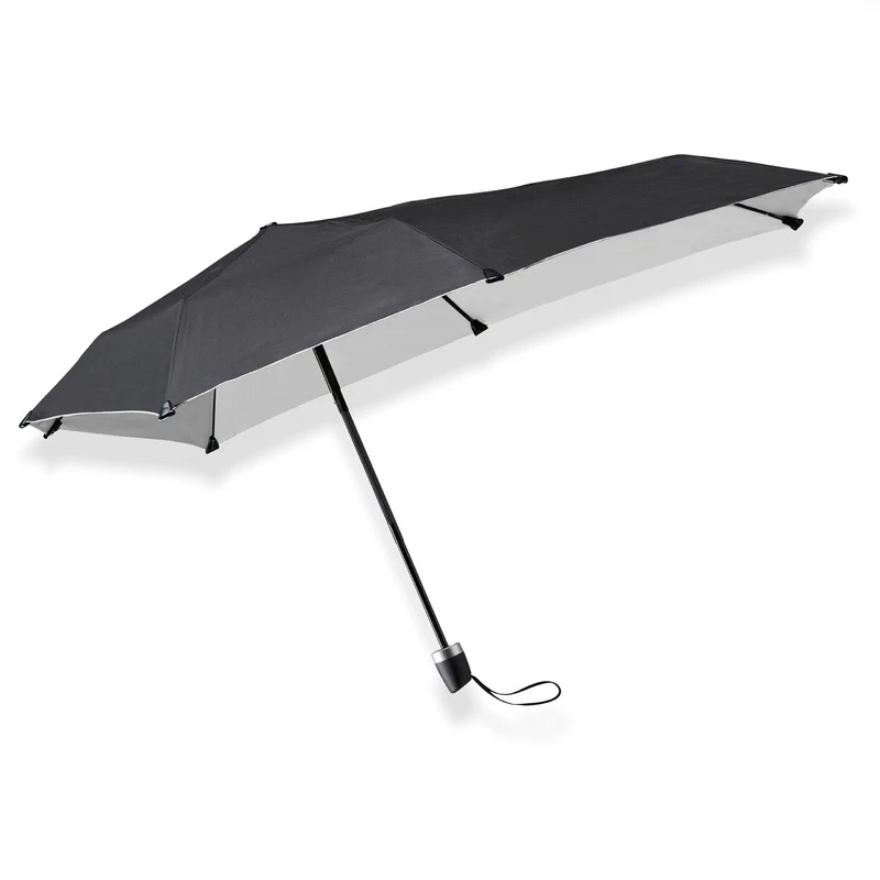 Senz Manual Folding Storm Umbrella - Metallic Sky | Double Skin | UPF 50+ UV | Windproof to 80km/h