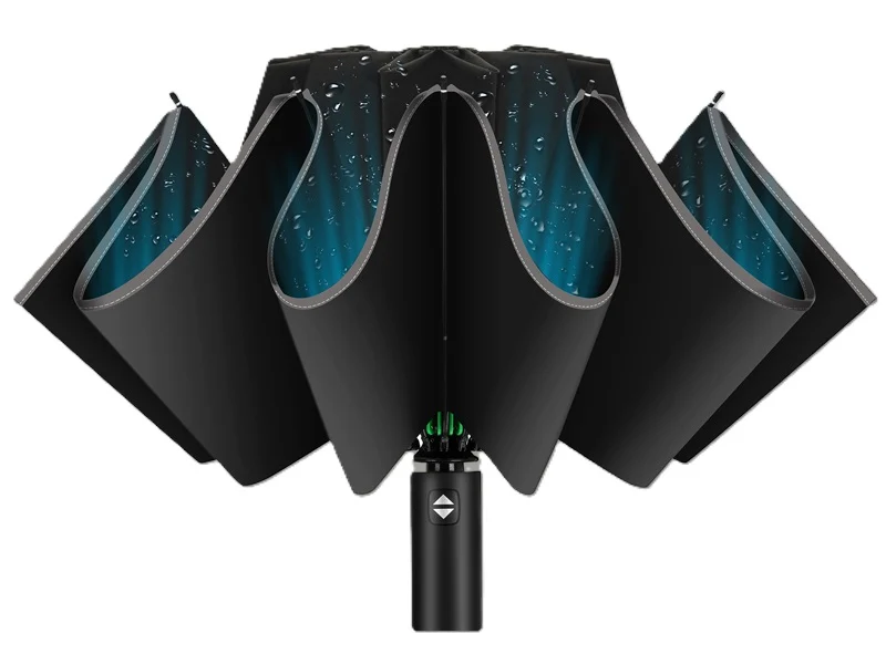 Invert Performance Golf-Size Folding Umbrella | 124cm Canopy | Auto Open & Close | Reflective Trim